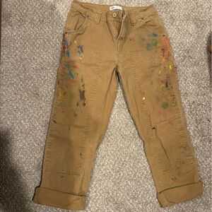 Dickies Tan Paint-Splattered Carpenter Pants